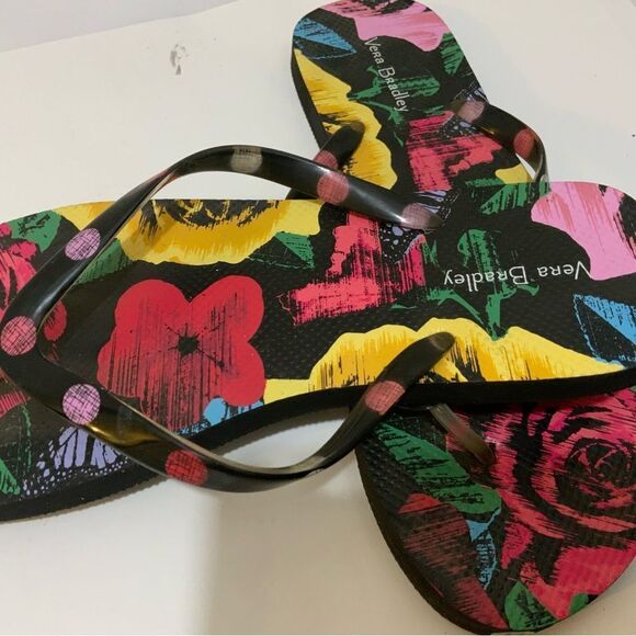 NWT Vera Bradley Havana Rose Small Flip Flops 7/8 - Picture 3 of 7